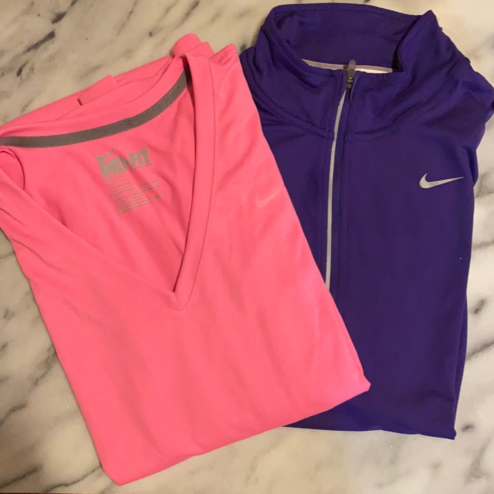 Nike Dri-Fit Quarter Zip and V-Neck